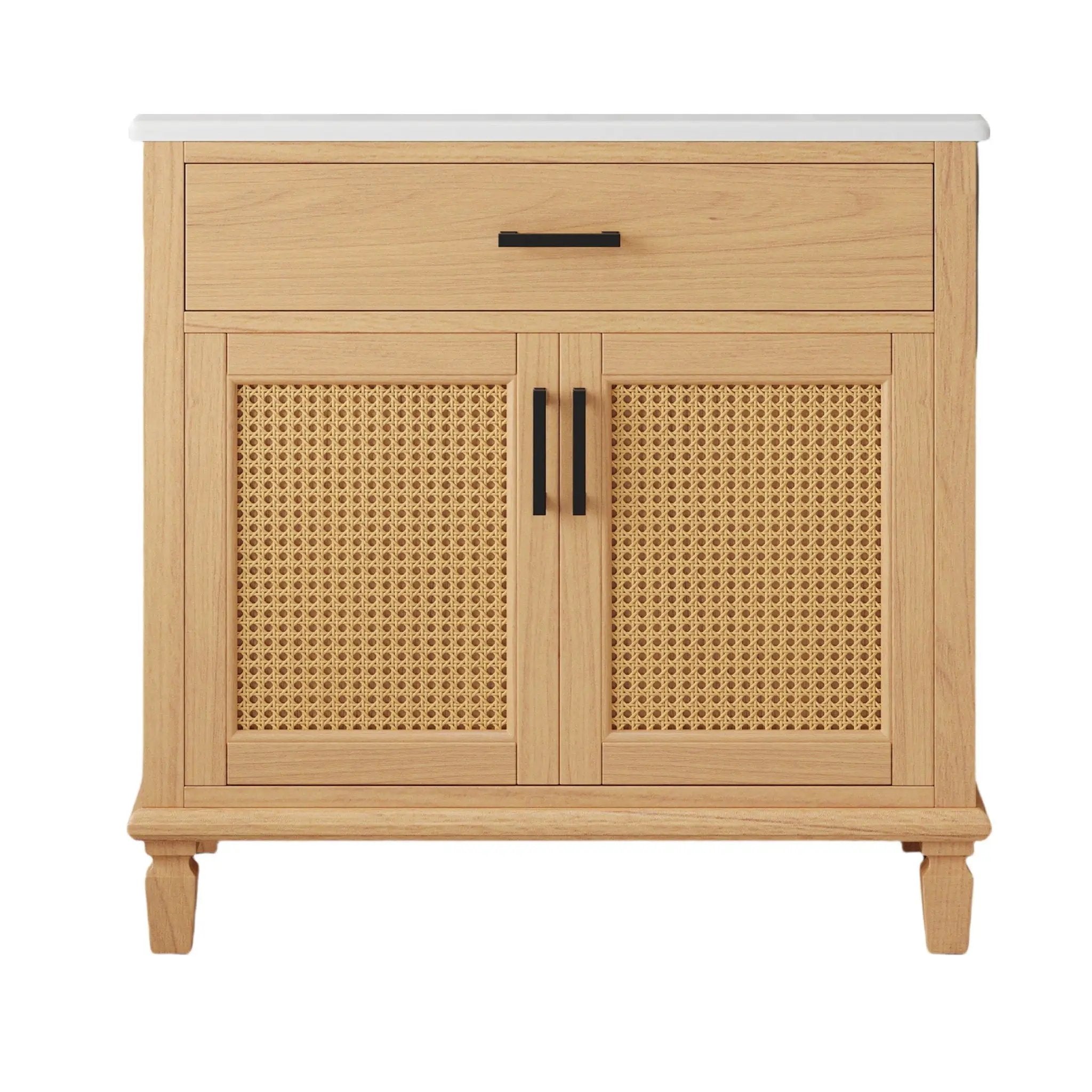 Bathroom Vanity With Ceramic Sink, Modern Free Standing Cabinet With Soft Close Drawers by HouseOfZazla