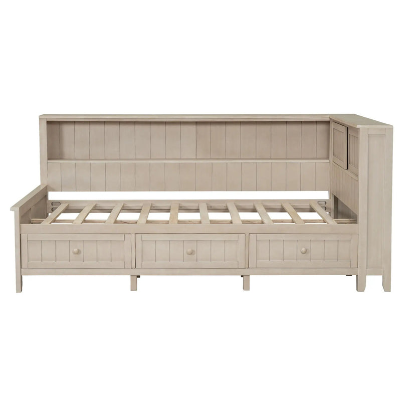 Daybed With Storage Shelves And 3 Drawers by HouseOfZazla