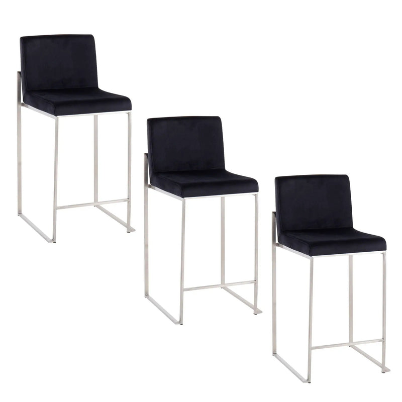Fuji - Contemporary High Back Counter Stool, Functional Design by HouseOfZazla