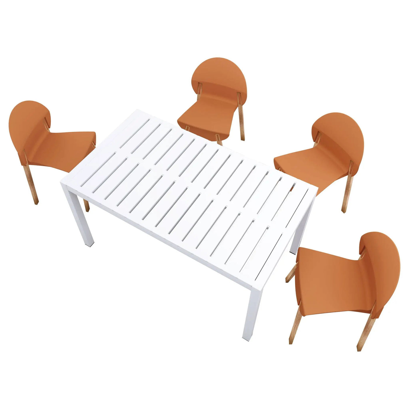 4 Piece Set Of Single Chairs With Long Table by HouseOfZazla