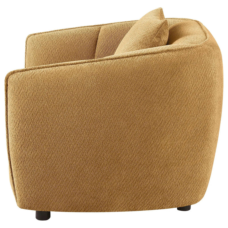Aleisha Chenille Upholstered Accent Chair Mustard Yellow by Unique Piece Furniture