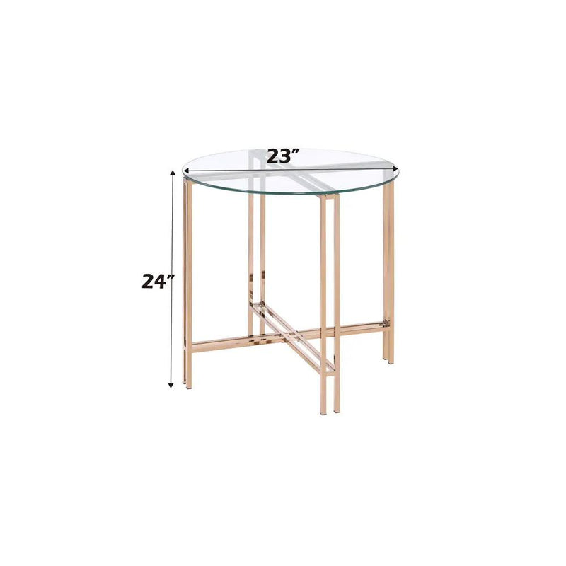 Veises - End Table - Champagne by Unique Piece Furniture