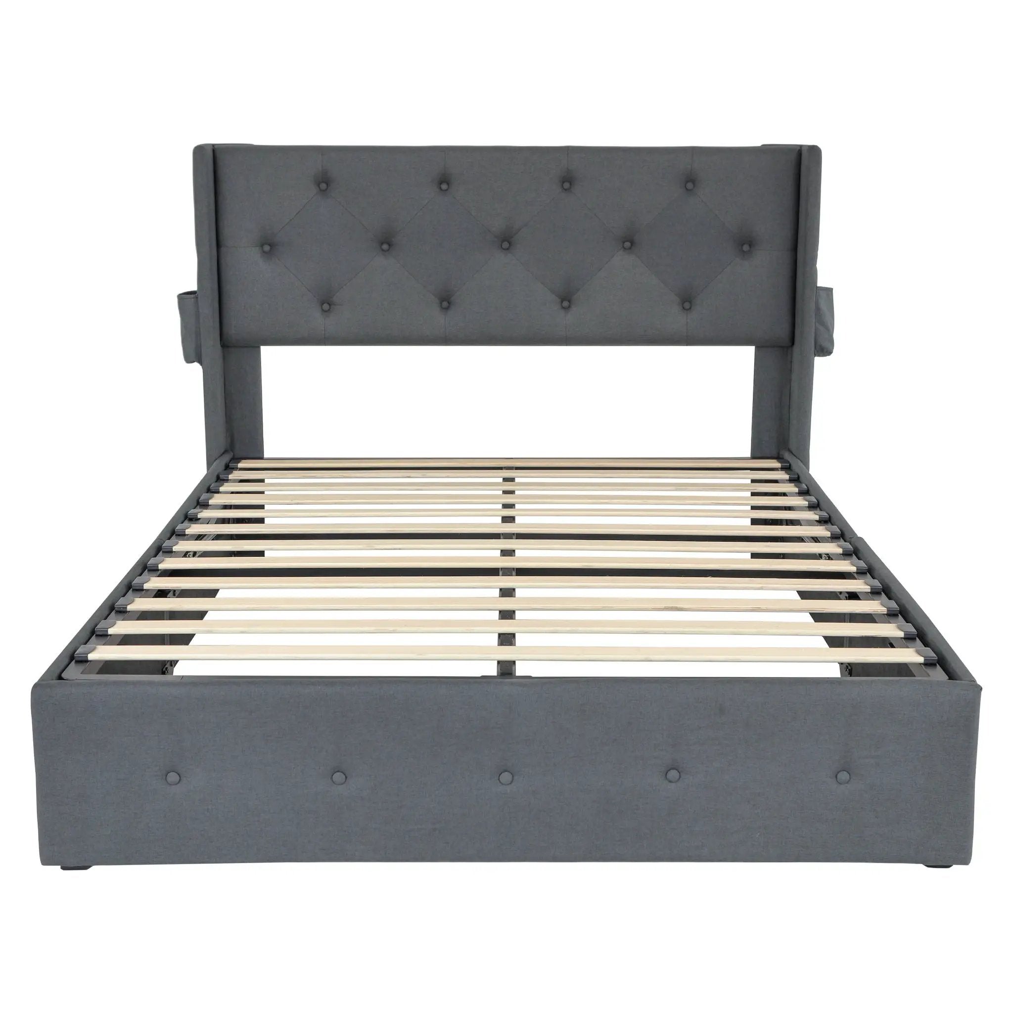 Bed With Gas Lift Storage, USB Ports by Unique Piece Furniture