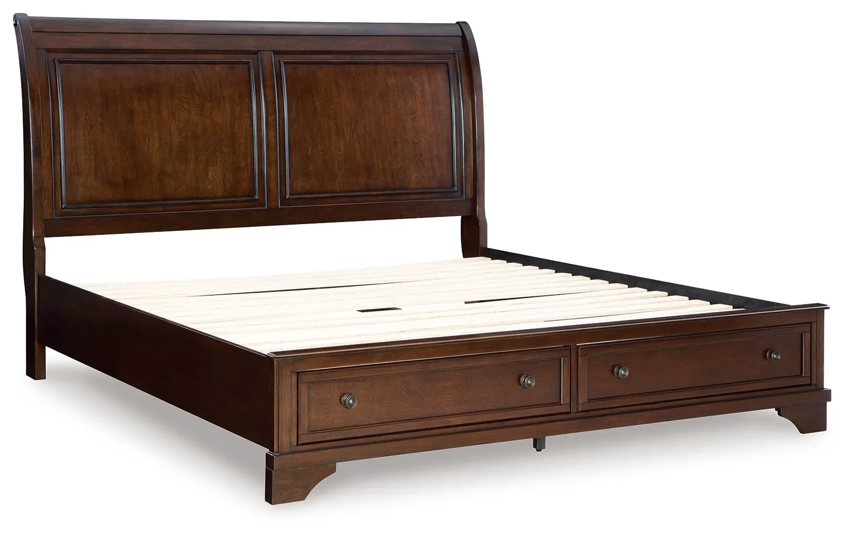 Trellington - King Sleigh Storage Bed - Brown by Unique Piece Furniture