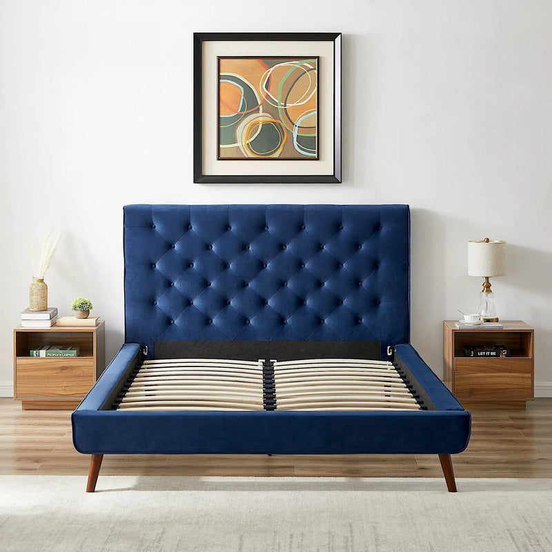 Dillon - Mid-Century Platform Bed by HouseOfZazla