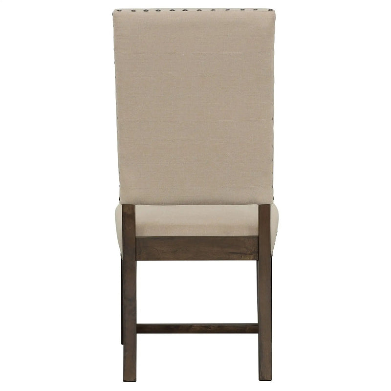 Upholstered Side Chair With Nailhead Accents (Set of 2) - Beige by HouseOfZazla