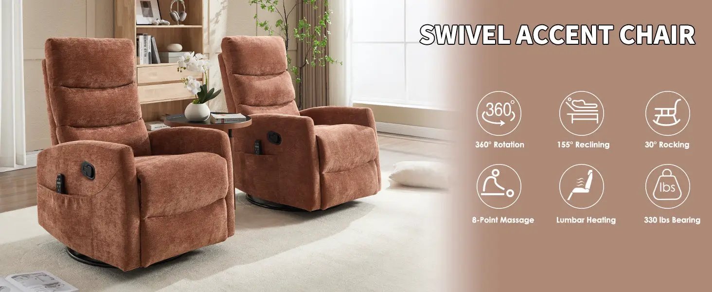 Heat Massage Manual Recliner Chair by HouseOfZazla