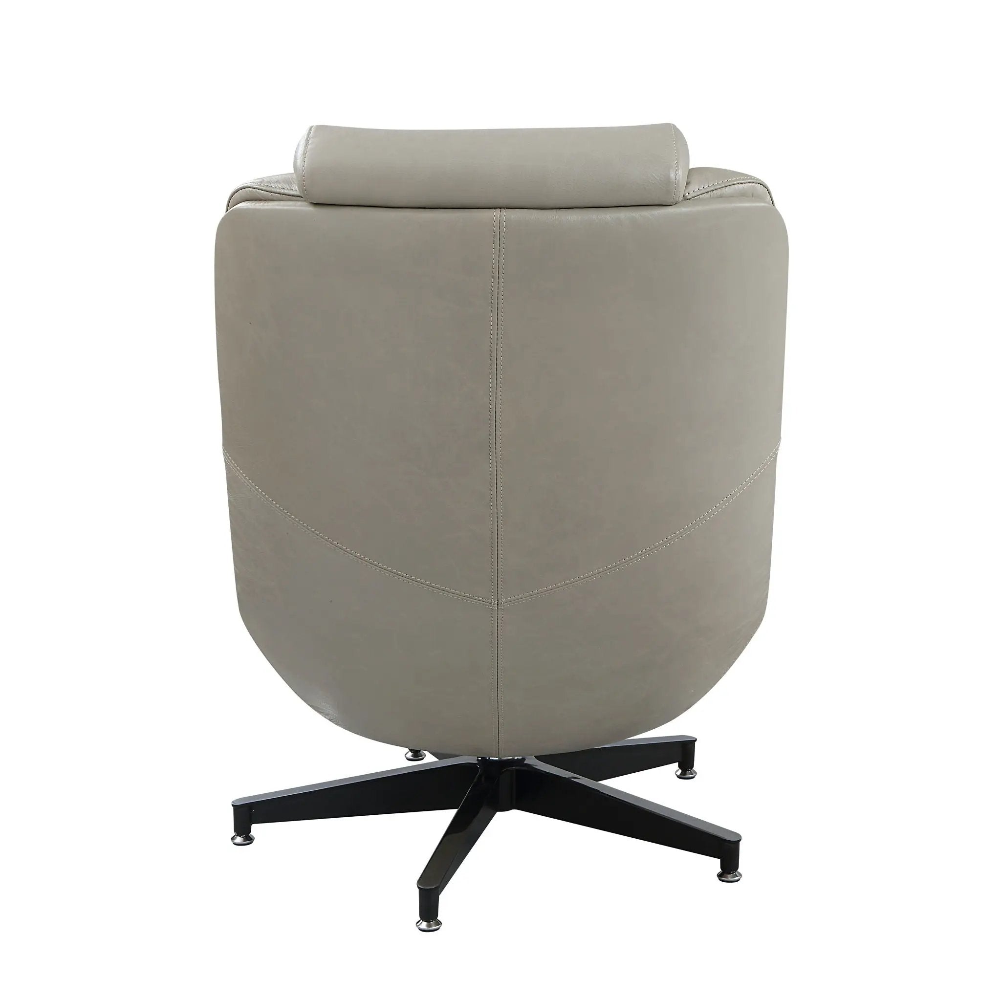 Piran - Top Grain Leather Accent Chair With Swivel - Twilight by HouseOfZazla