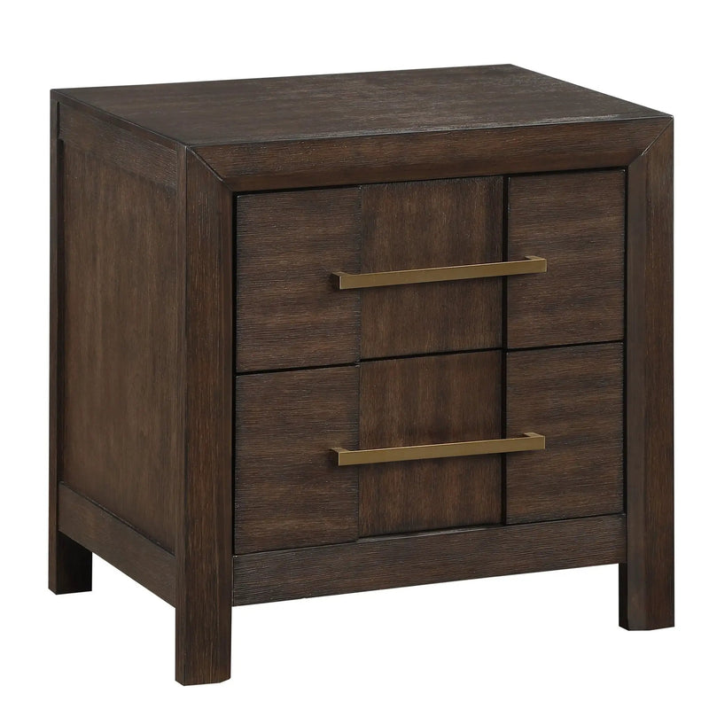 Kenzo - 2 Drawer Nightstand - Walnut by HouseOfZazla