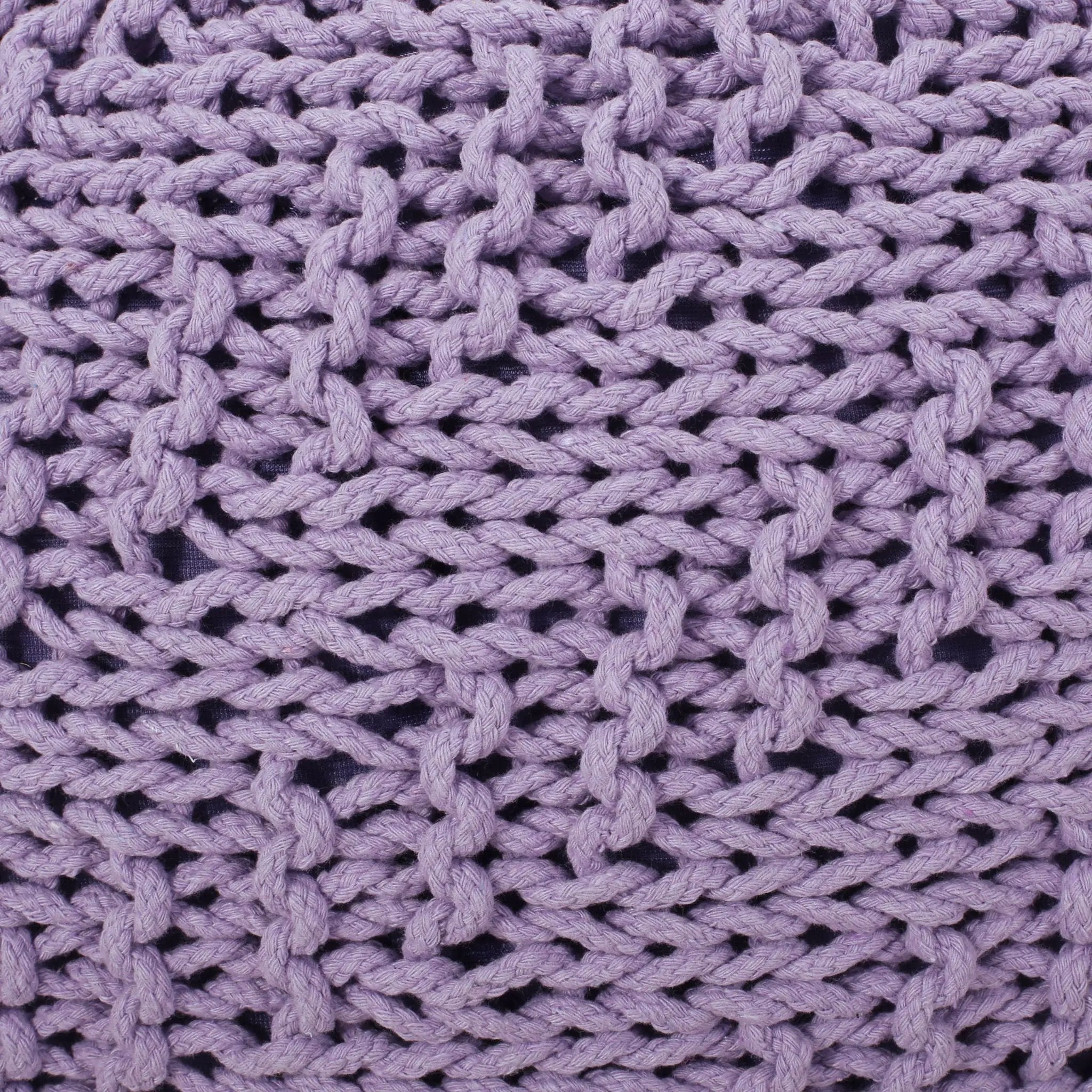 Bordeaux - Knitted Round Pouf Ottoman by Unique Piece Furniture