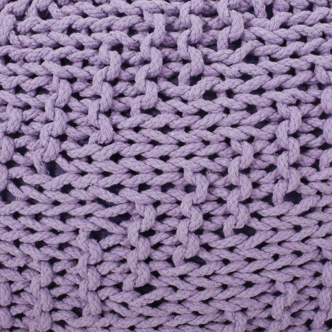 Bordeaux - Knitted Round Pouf Ottoman by HouseOfZazla