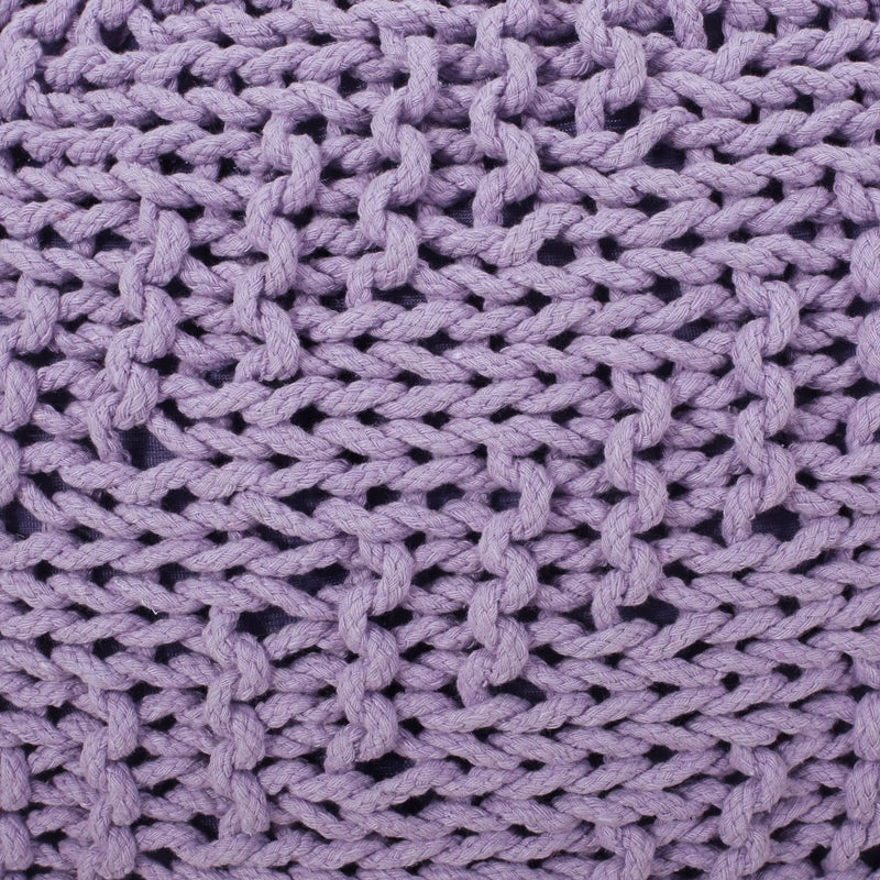 Bordeaux - Knitted Round Pouf Ottoman by HouseOfZazla