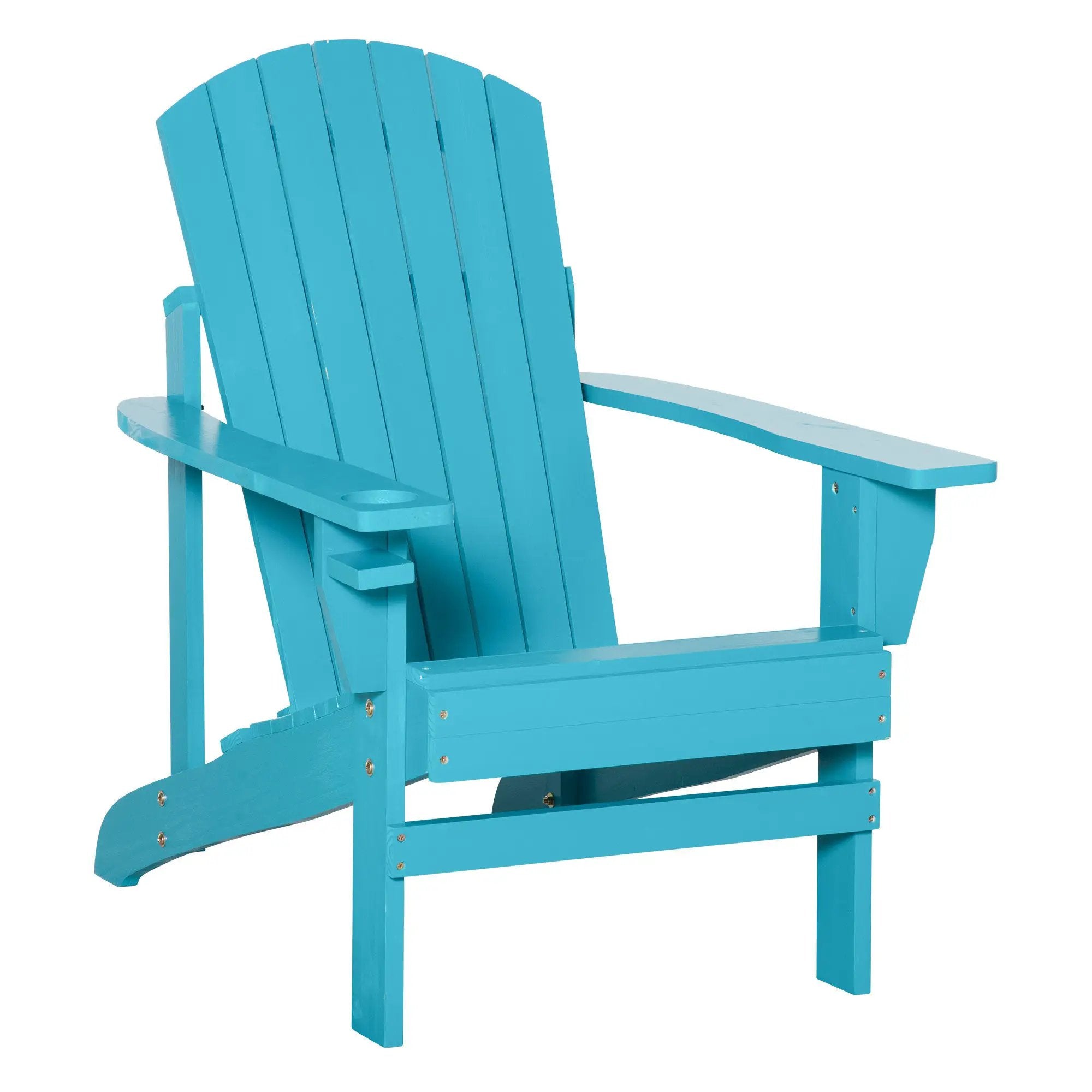 Classic Wood Adirondack Chair with Cupholder by HouseOfZazla
