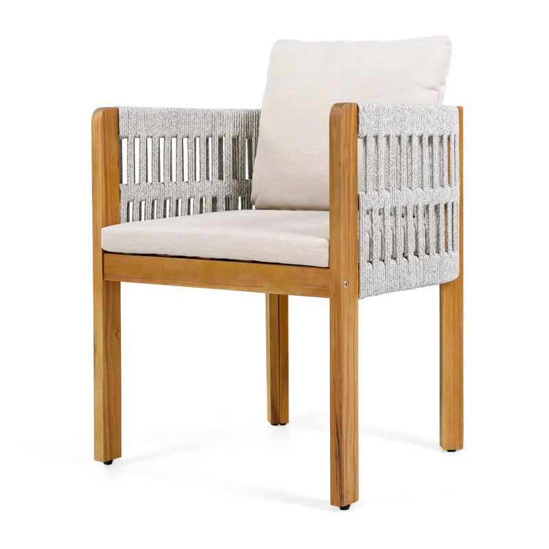 Outdoor Dining Chairs With Mix Rope Handles (Set of 2) by HouseOfZazla