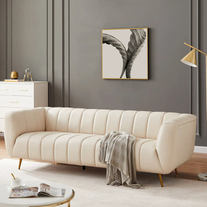 Lamattina - Genuine Italian Channel Tufted Sofa by Unique Piece Furniture