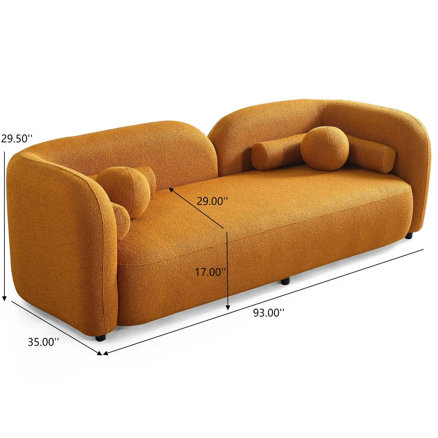 Donna - Japandi Design Boucle Sofa by HouseOfZazla