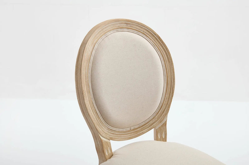 French Country Dining Chairs Set of 2 with Upholstered Round Back by HouseOfZazla