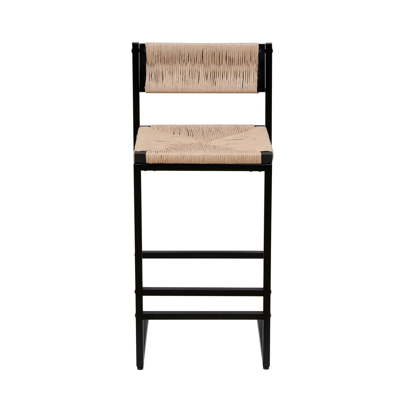 Bar Stools Paper Rope Weave Dining Chairs With Back Hand Weave Stools For Kichen Island, Bar & Counter (Set of 2) by Unique Piece Furniture