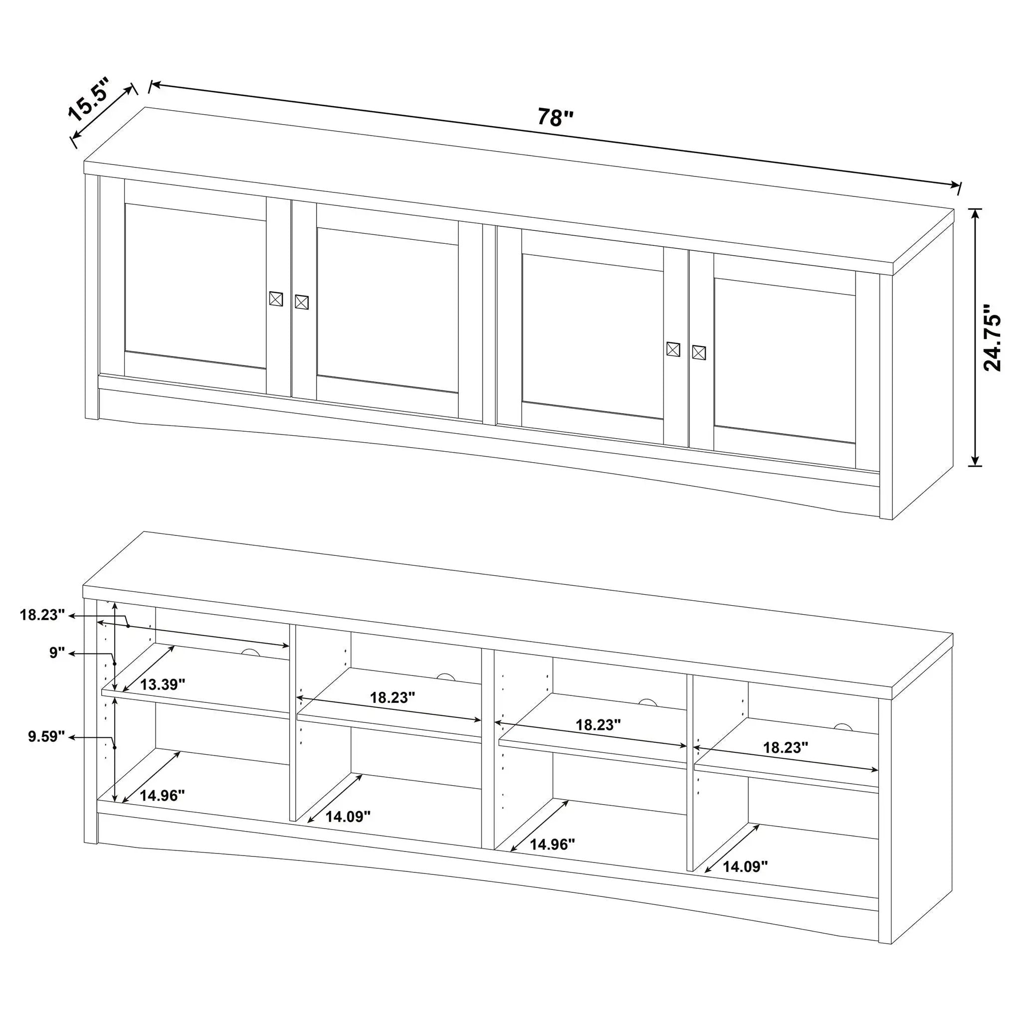 Lunetta - 4 Door TV Stand