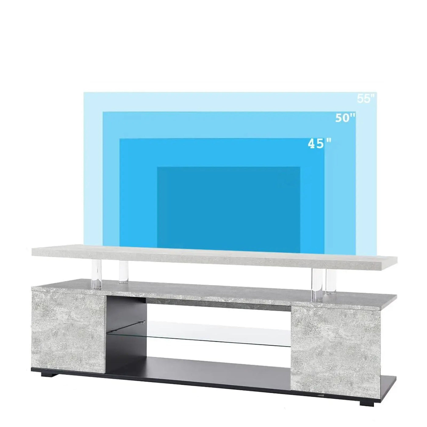 TV Stant With LED And Large Side Cabinet by HouseOfZazla