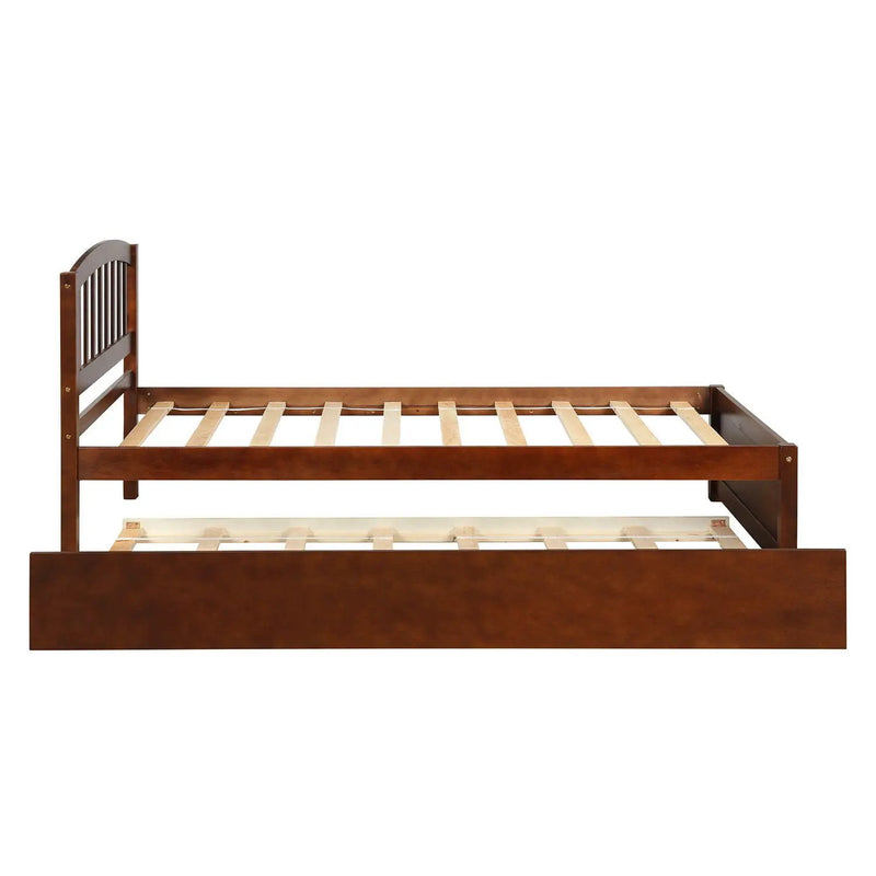 Platform Bed Wood Bed Frame With Trundle by HouseOfZazla