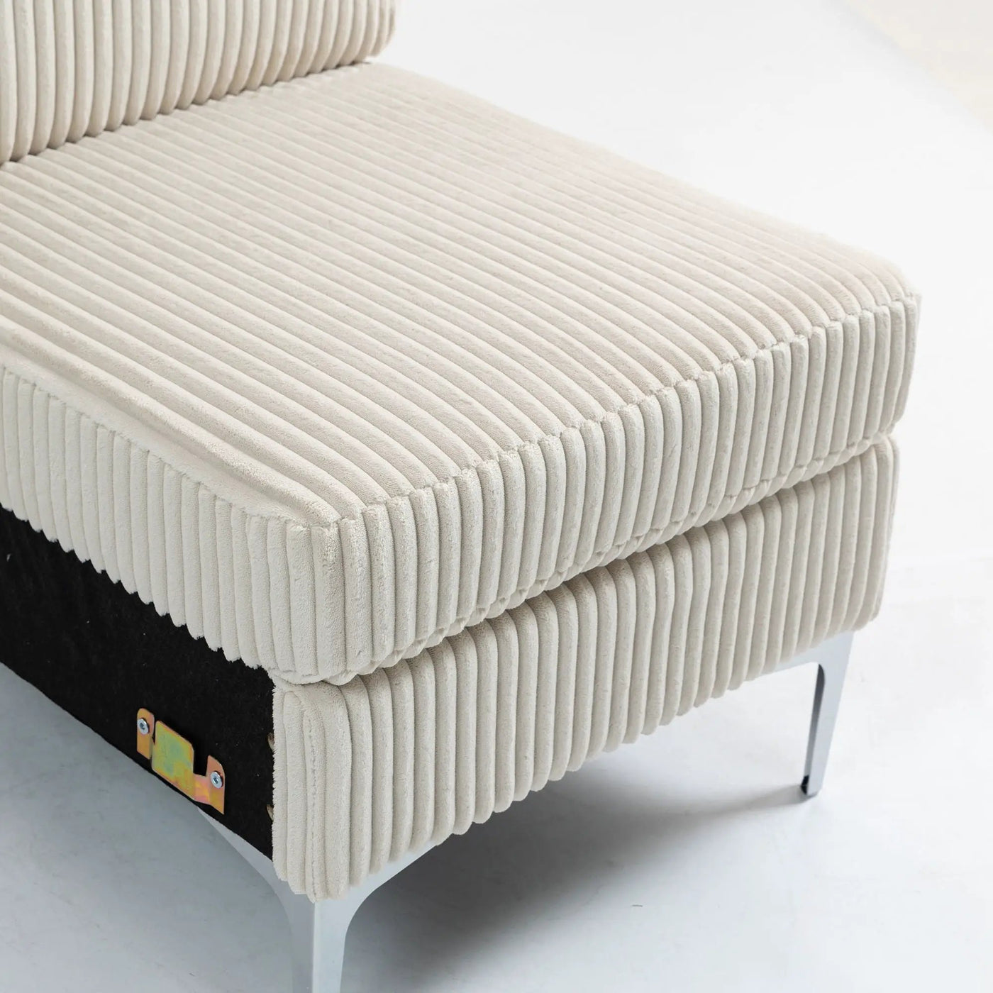 Single Couch Modular Armless Accent Chair With Back Cushion by HouseOfZazla