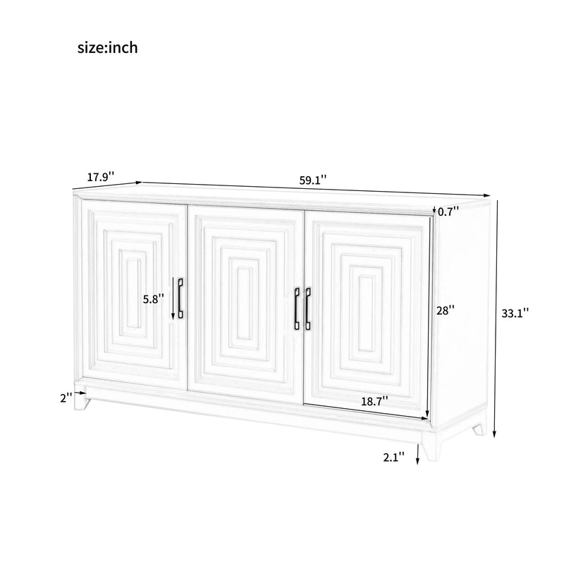 TV Stand for TVs up to 65 Inches, Modern Entertainment Center Media Console by HouseOfZazla