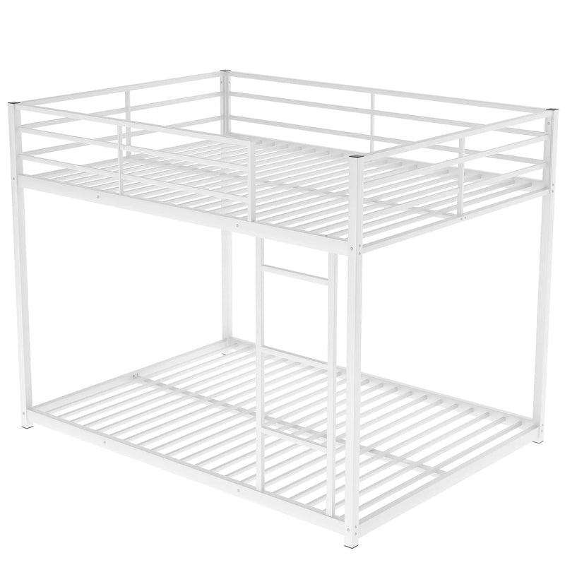 Metal Bunk Bed, Low Bunk Bed With Ladder by HouseOfZazla