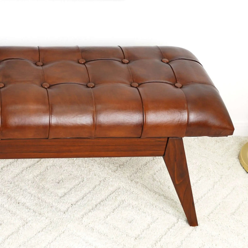 Maja - Bench - Cognac / Dark Brown by Unique Piece Furniture