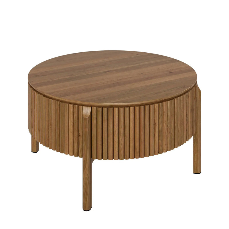 Round Lift Top Coffee Table with Hidden Storage by HouseOfZazla