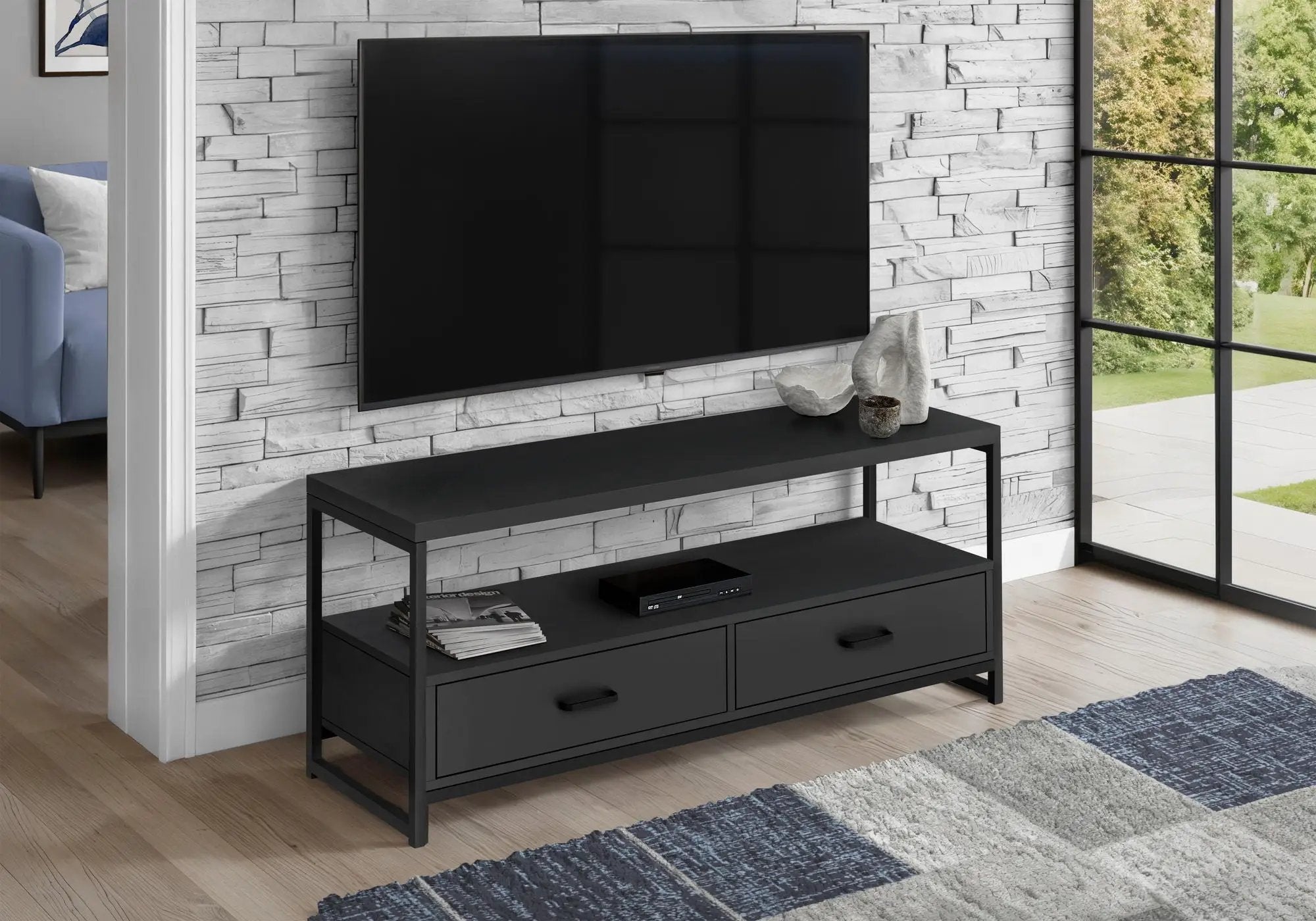 TV Stand, Console, Media Entertainment Center, Storage Drawers, Living Room, Bedroom, Contemporary, Modern by Unique Piece Furniture