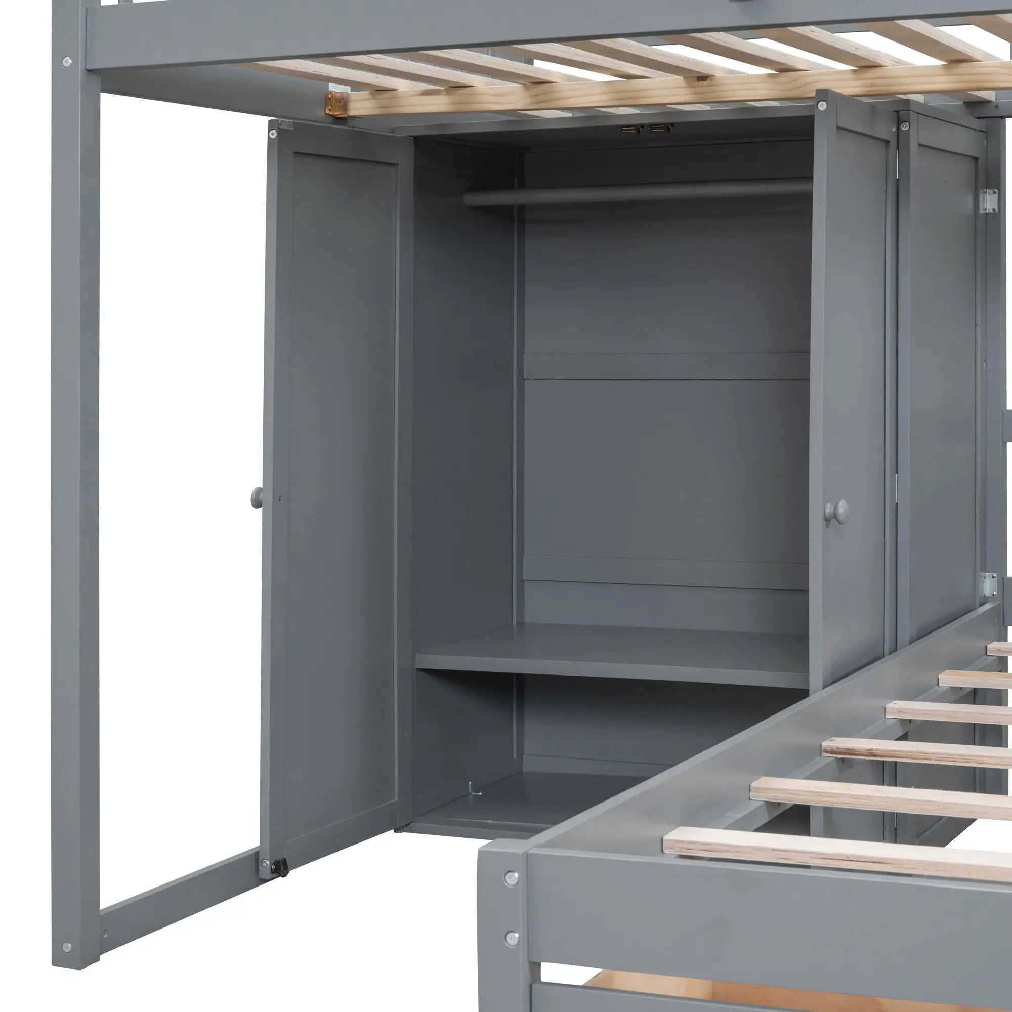 Bunk Bed With Wardrobe, Drawers by HouseOfZazla