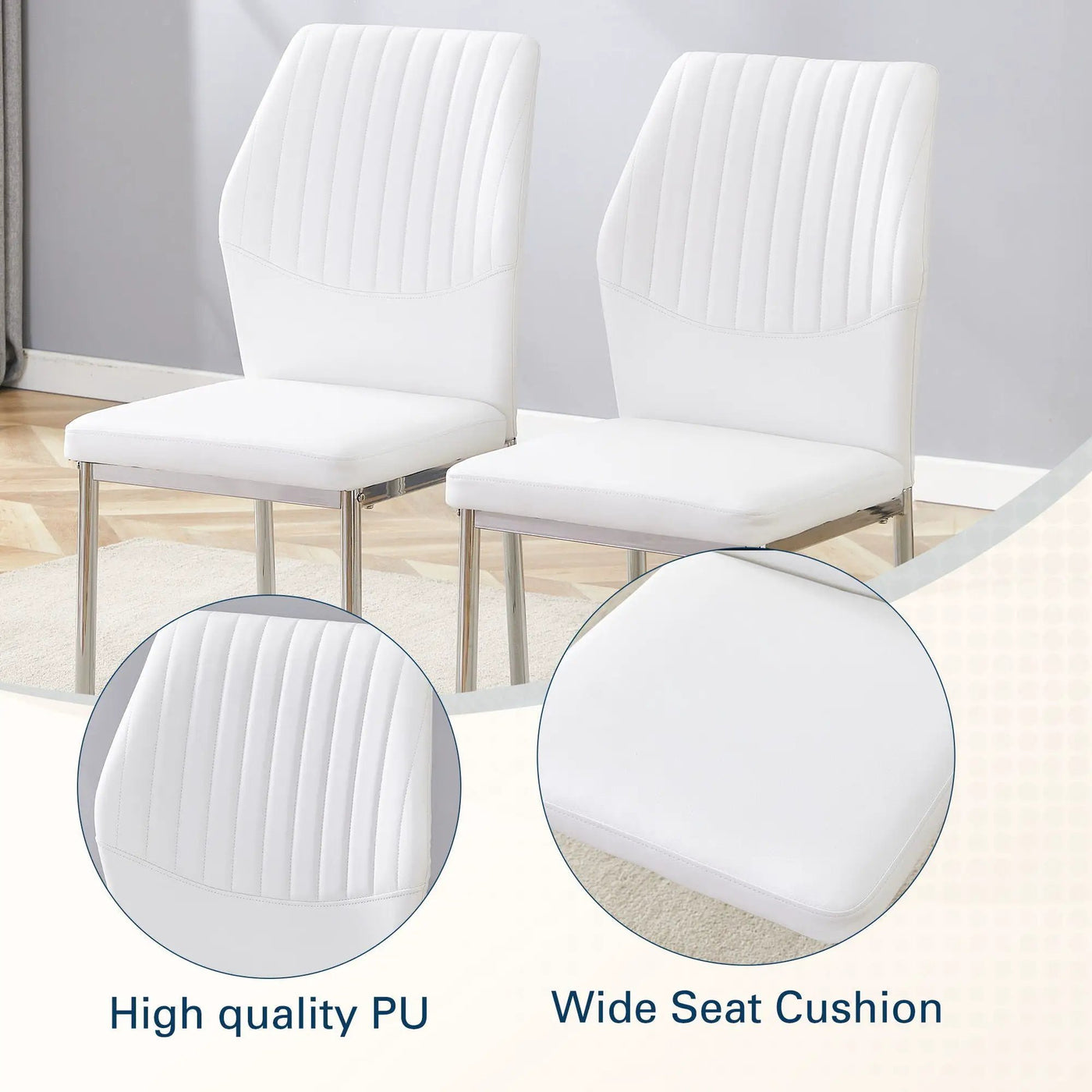 Luxury Simple High Resilience Dining Chair With Metal Legs by Unique Piece Furniture