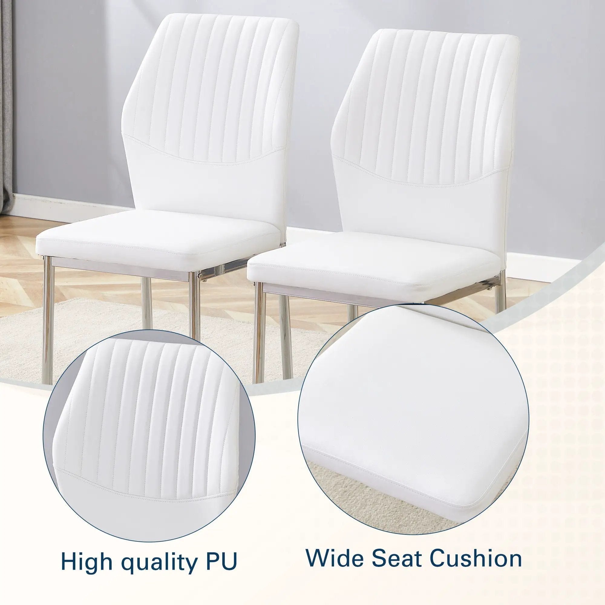 Luxury Simple High Resilience Dining Chair With Metal Legs by Unique Piece Furniture
