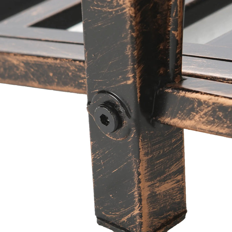 Outsunny 3.3' Metal Arch Zen Garden Bridge with Safety Siderails by HouseOfZazla