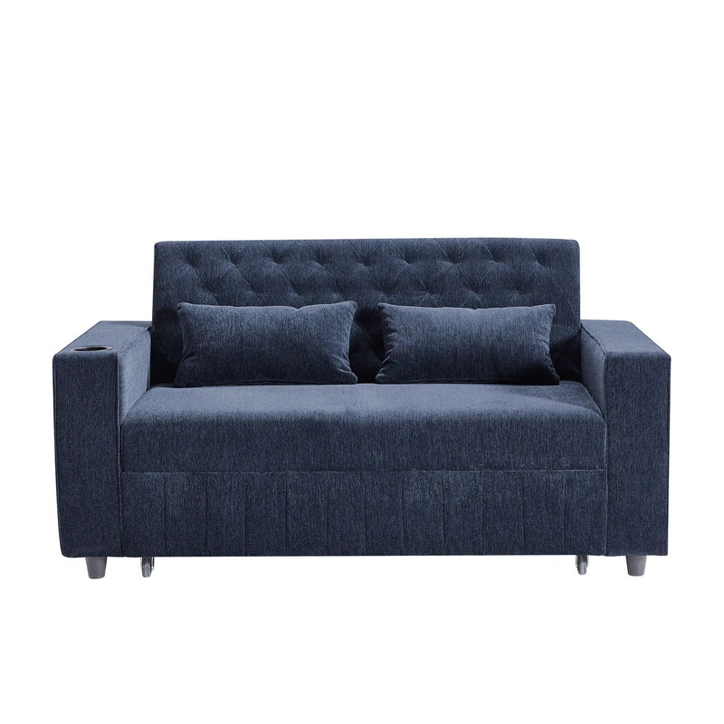 Pull-Out Sofa Bed Convertible Couch With Adjustable Backrest For Living Room by HouseOfZazla