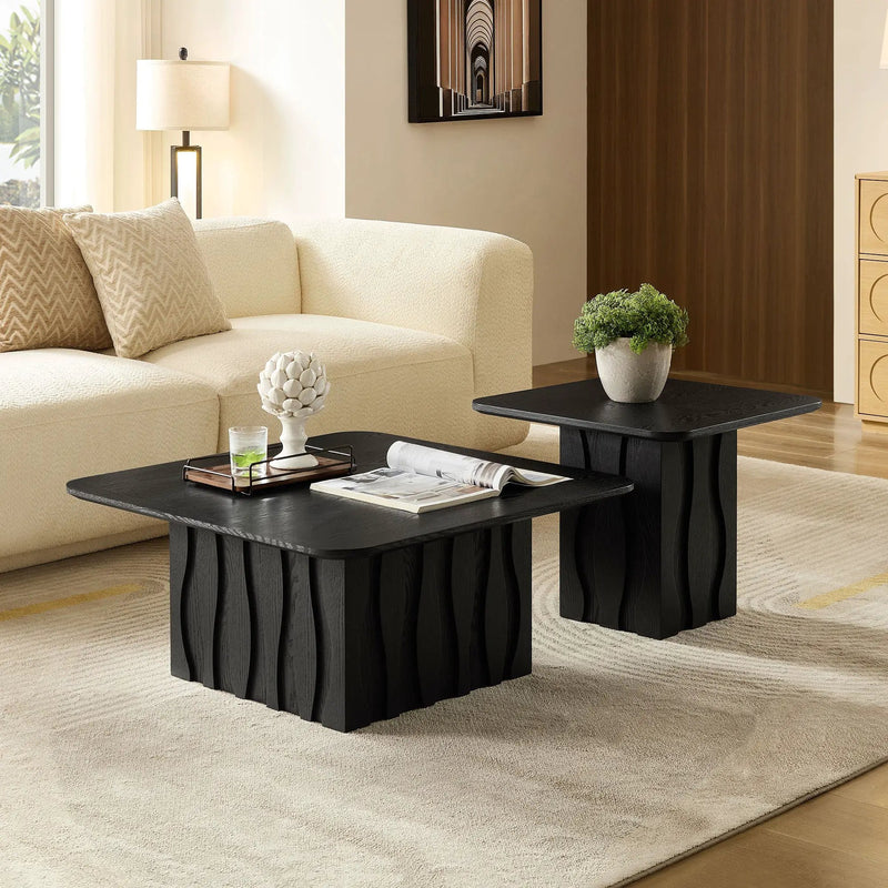 2PCS Nesting Square Coffee Table Set by HouseOfZazla