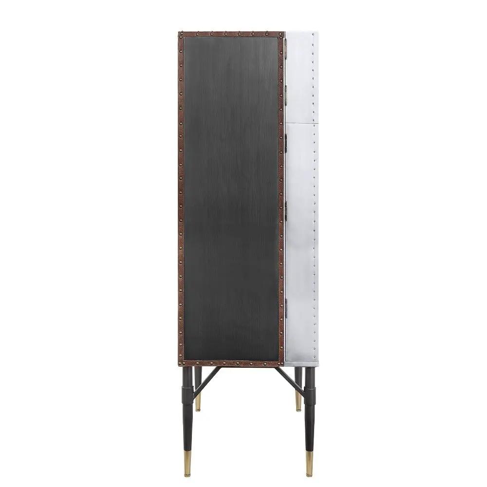 Yoela - Wine Cabinet - Leather & Aluminum by Unique Piece Furniture