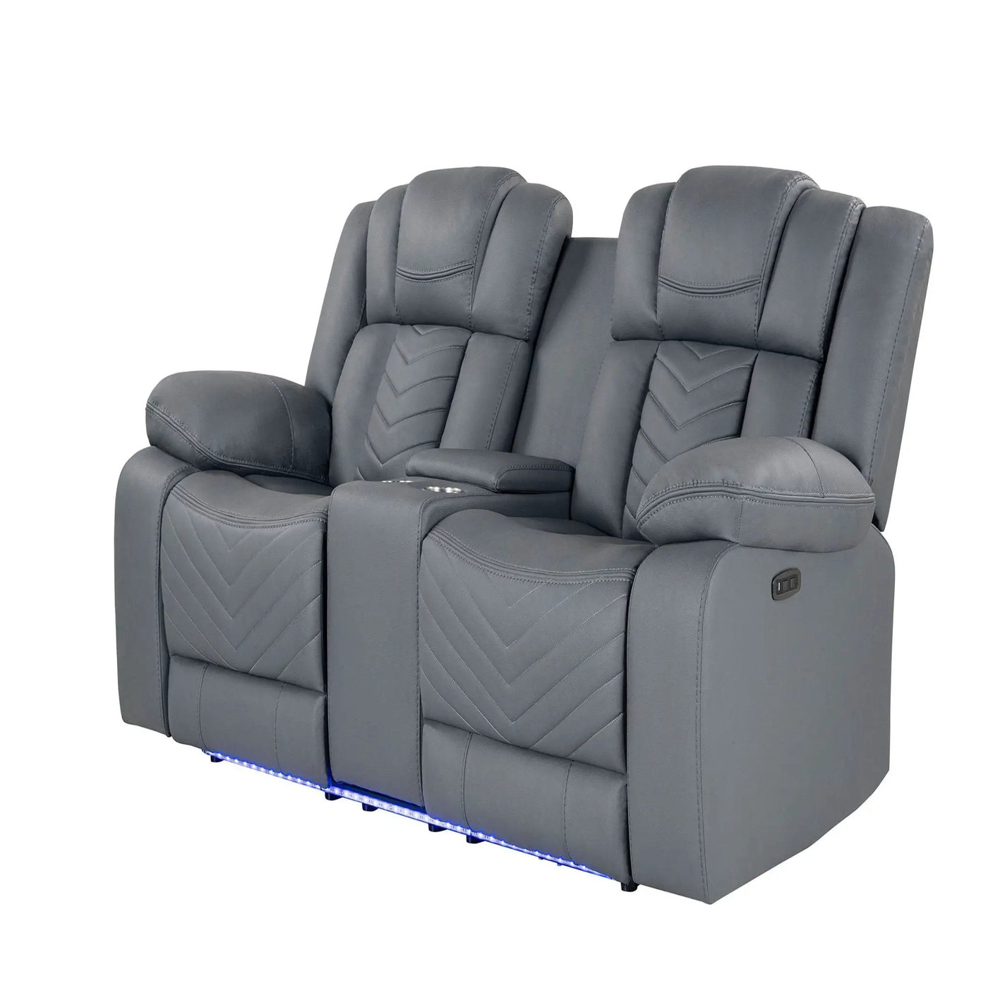 Raize - Power Living Room Set With Storage Console And Cup Holders by HouseOfZazla