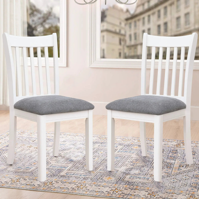 Modern Dining Chair, Wooden Back, Cushion Seats (Set of 2) by HouseOfZazla