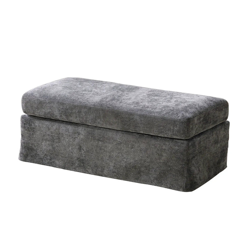 Ottoman Foot Stool With Metal Legs by Unique Piece Furniture