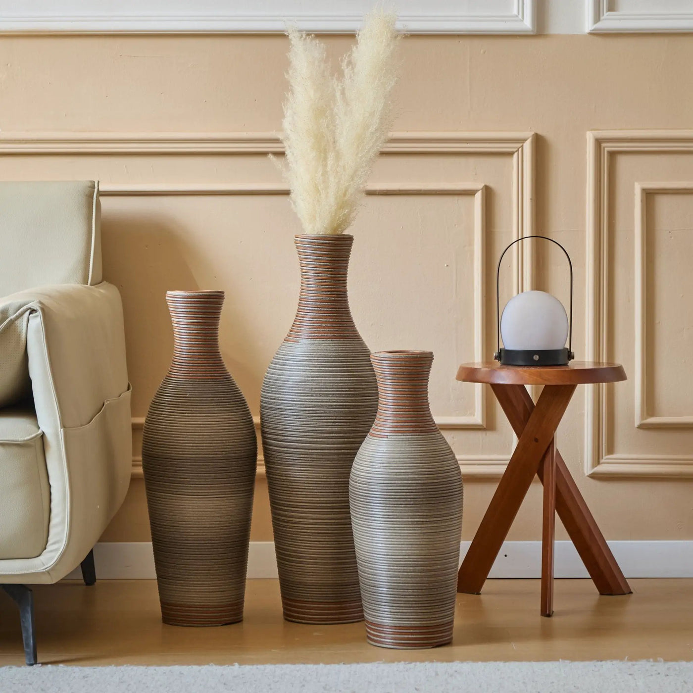 Classic And Neat Floor Vase, High Independent Flower Stand (Set of 3) by Unique Piece Furniture