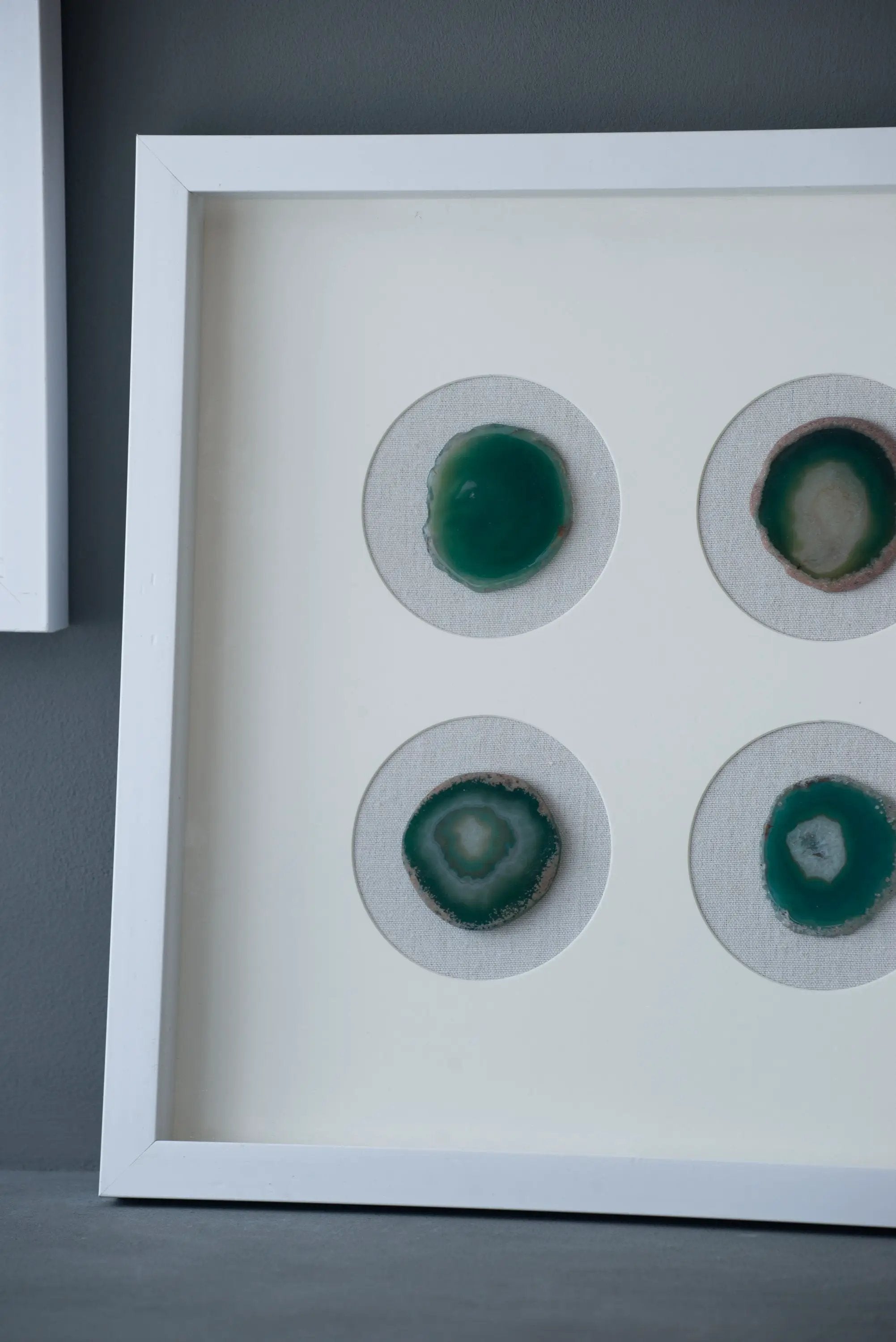 Set of 2 Shadow Box Wall Décor with Agate by HouseOfZazla