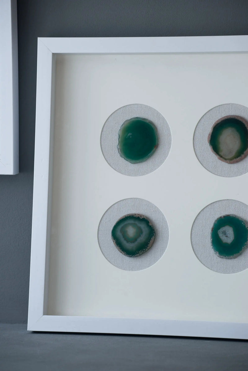 Set of 2 Shadow Box Wall Décor with Agate by HouseOfZazla