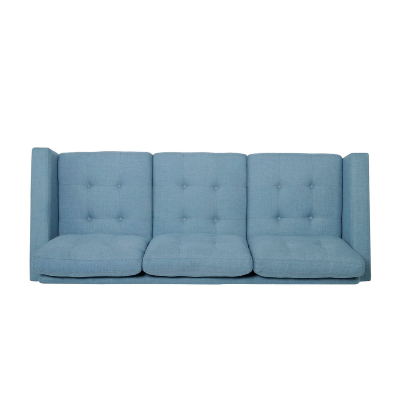 Jenny Contemporary Tufted Fabric 3 Seater Sofa by HouseOfZazla