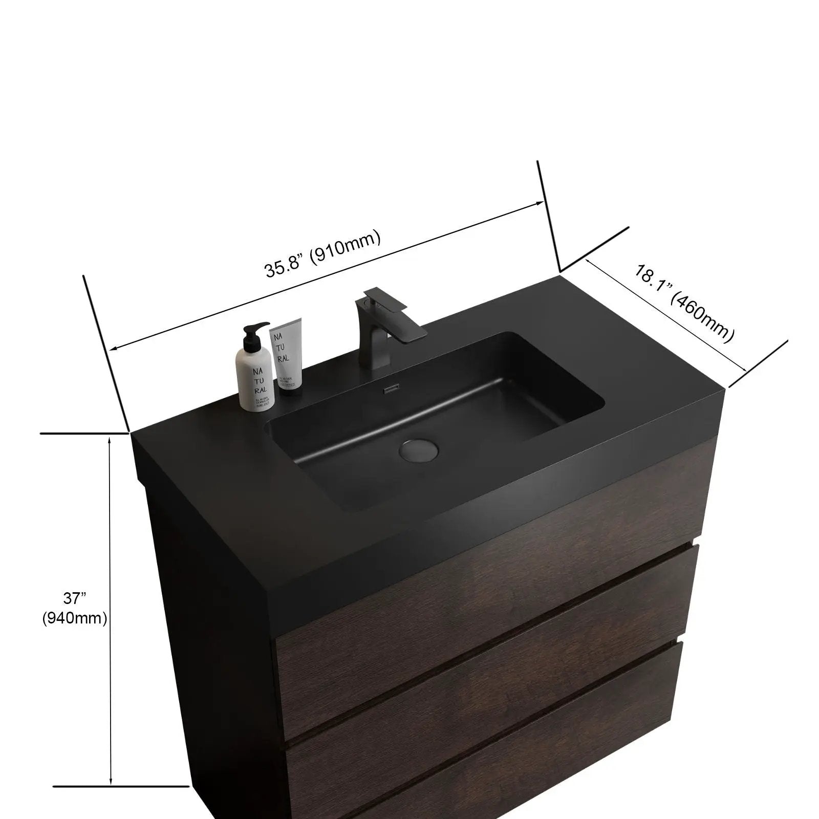 Alice - Bathroom Vanity With Large Storage, Freestanding by Unique Piece Furniture