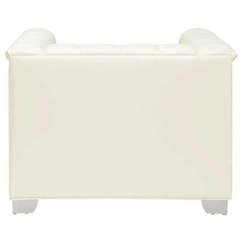 Earline - Upholstered Track Arm Accent Chair - White