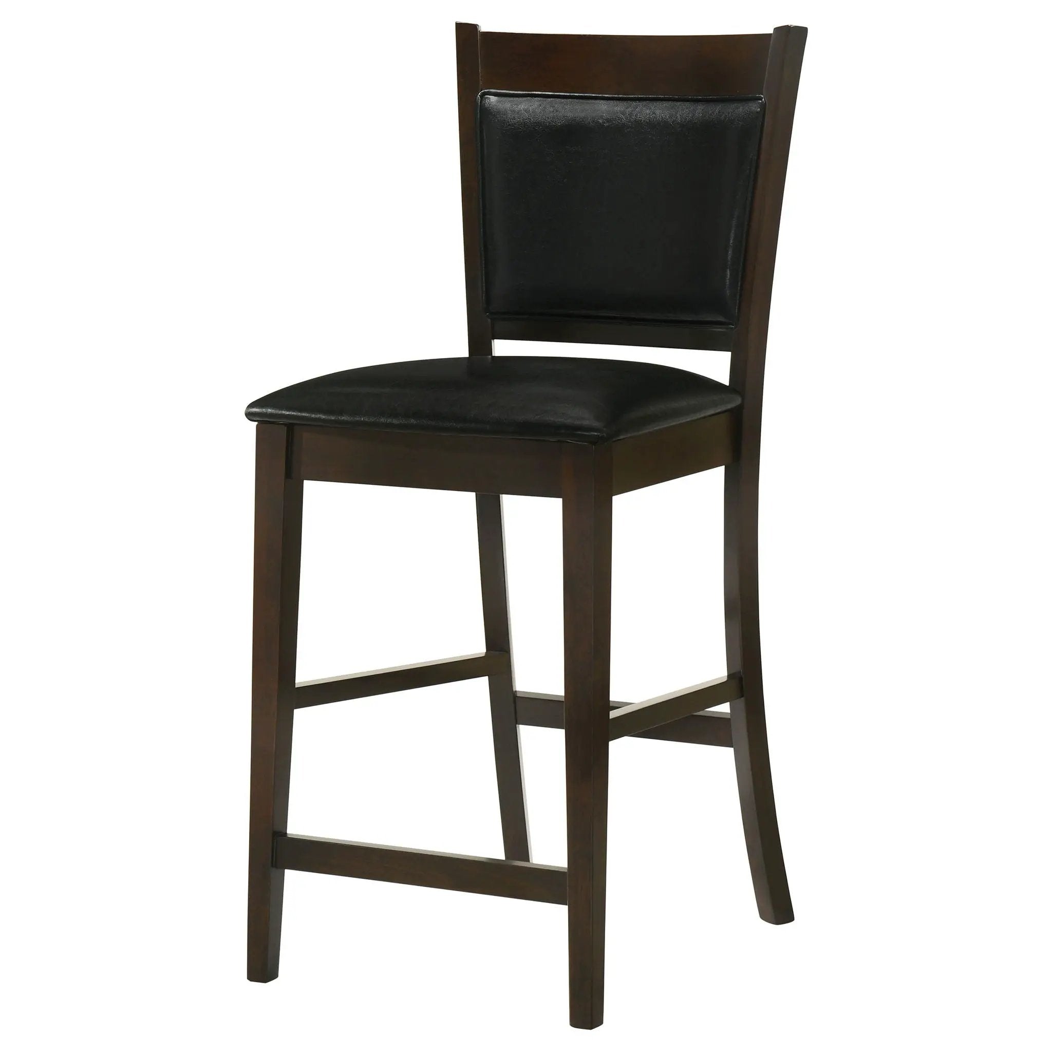 Upholstered Counter Height Stools (Set of 2) - Black / Espresso by HouseOfZazla