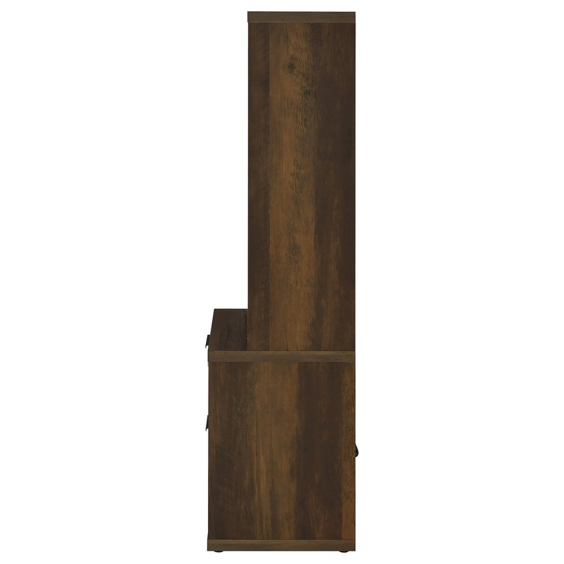 Westpark 3-shelf Bookcase USB and Lockable Drawer Dark Pine by Unique Piece Furniture