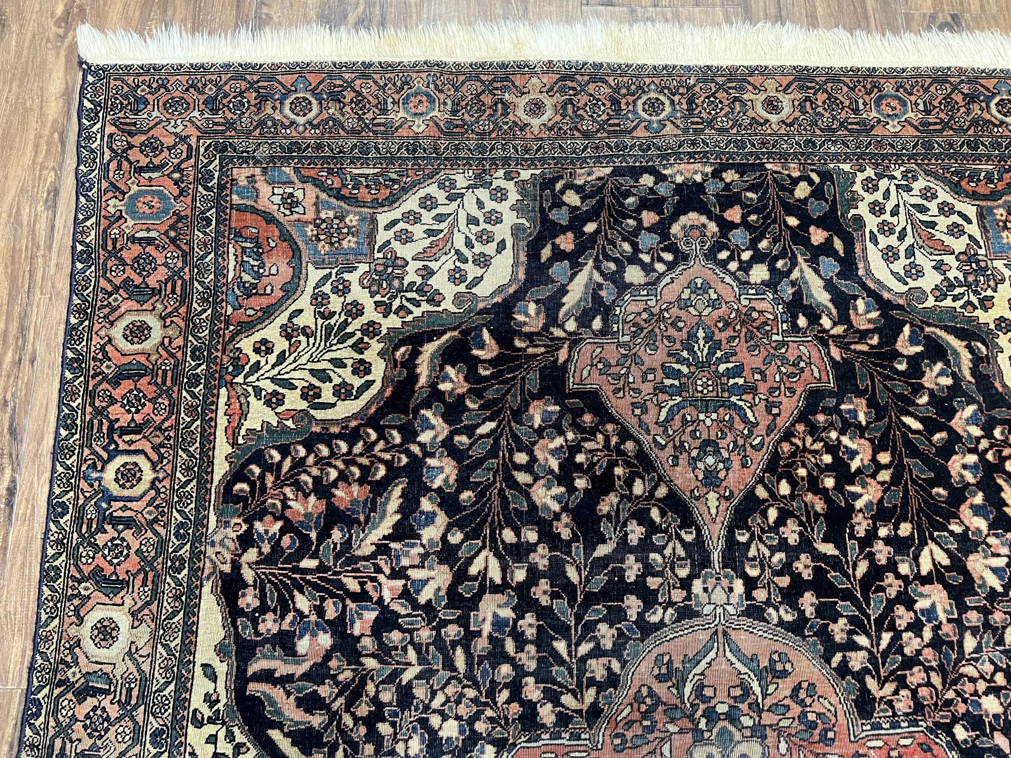 Antique Persian Sarouk Farahan Rug 4x7, Collectible Persian Carpet by Jewel Rugs